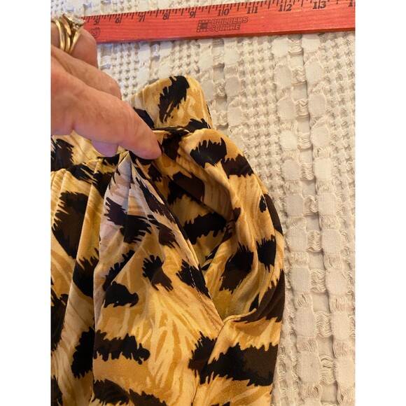 Iman Cheetah Animal Print Size Medium Pajama Pants w/ Pockets Elastic Waist - Picture 4 of 9